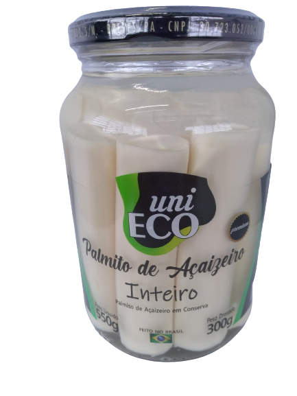 PALMITO DE AÇAIZEIRO UNIECO INTEIRO 300 G