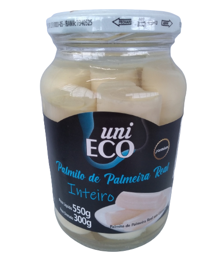 PALMITO DE PALMEIRA REAL UNIECO INTEIRO 300 G