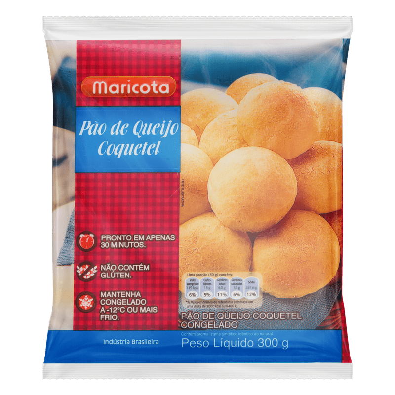 PAO DE QUEIJO MARICOTA COQUETEL 300