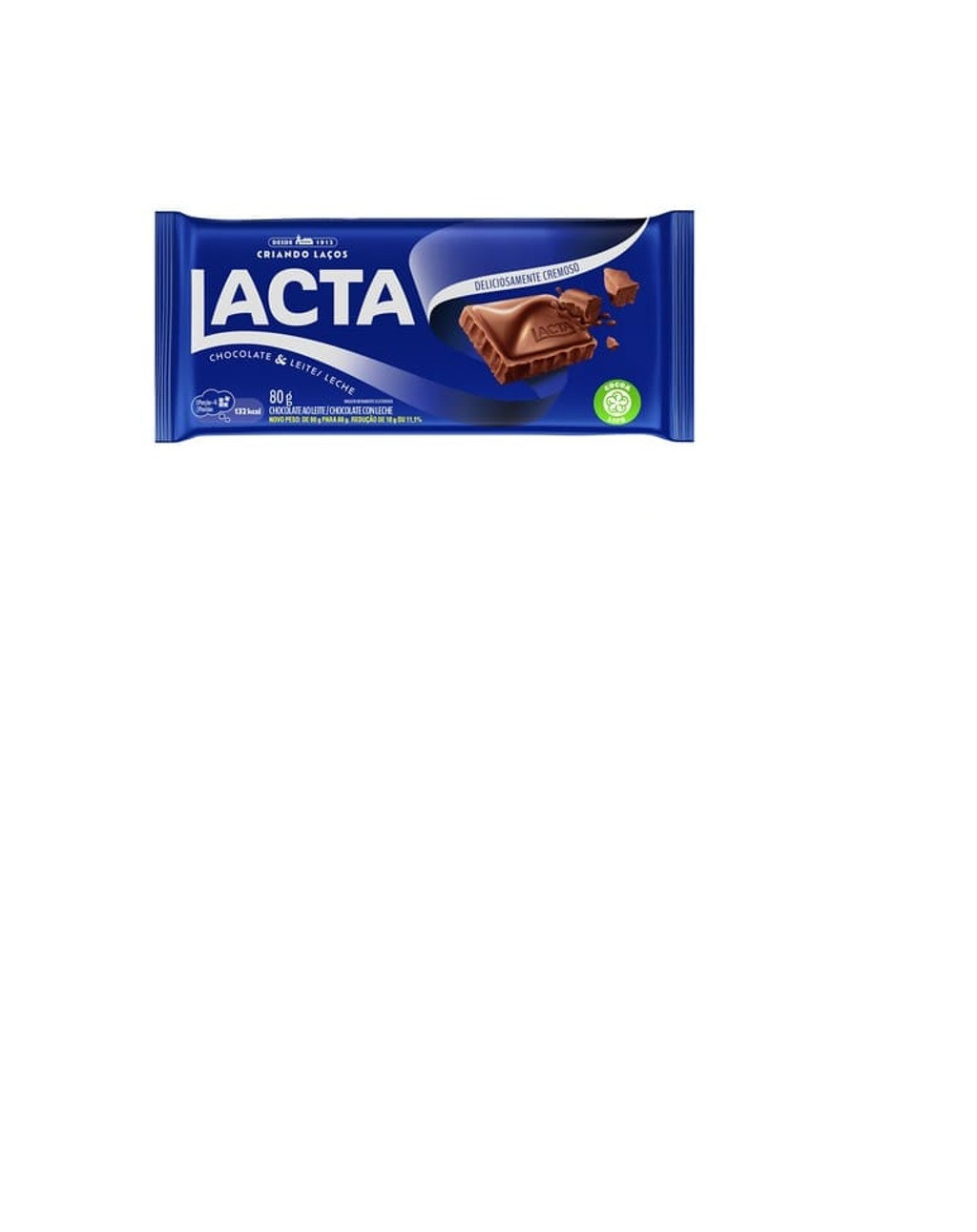 CHOCOLATE LACTA AO LEITE 80 G