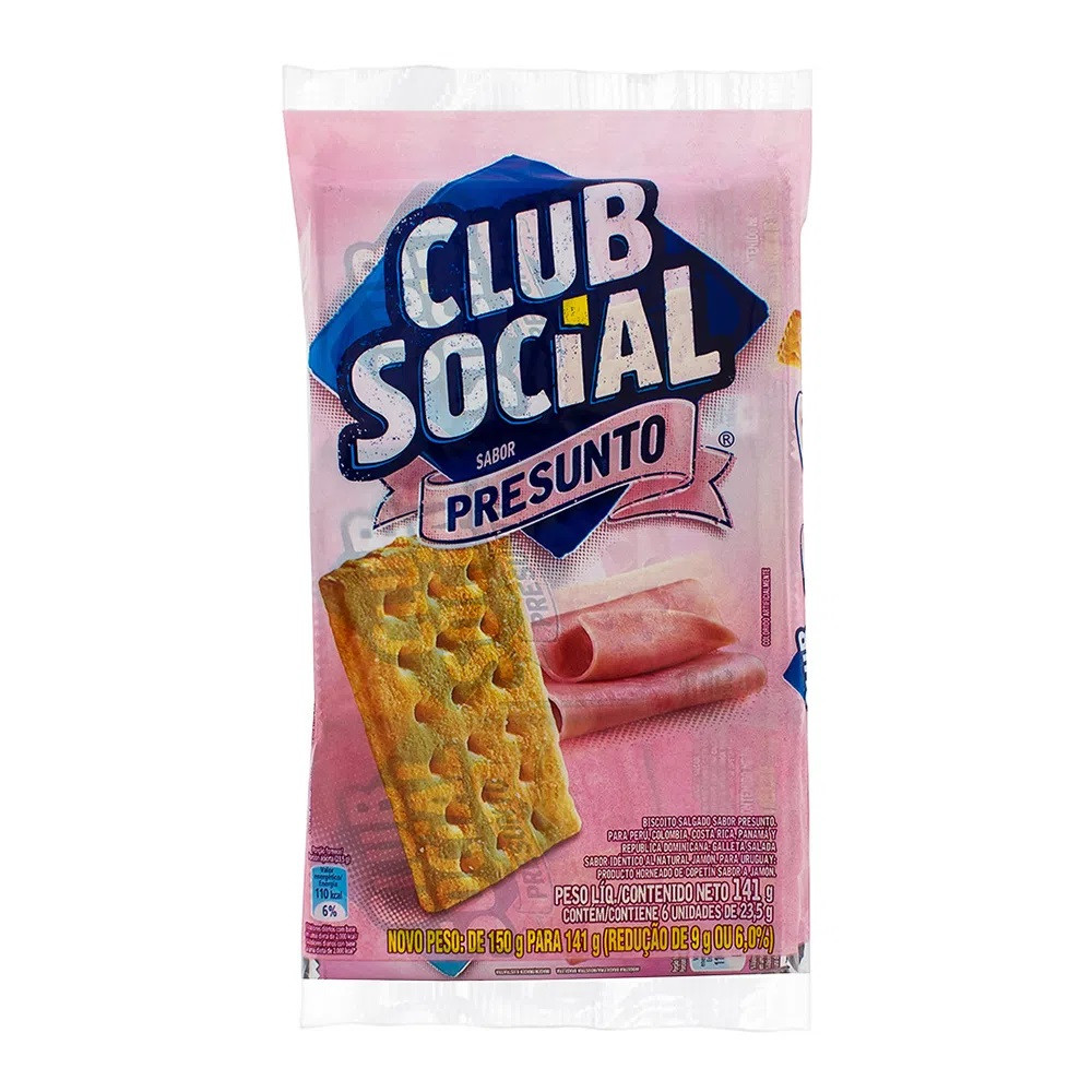 BISCOITO CLUB SOCIAL PRESUNTO 141 G