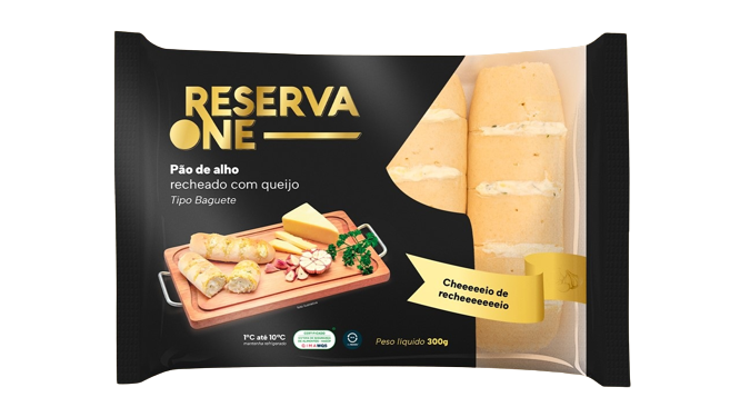 PAO DE ALHO RESERVA ONE RECHEADO COM QUEIJO 300 G