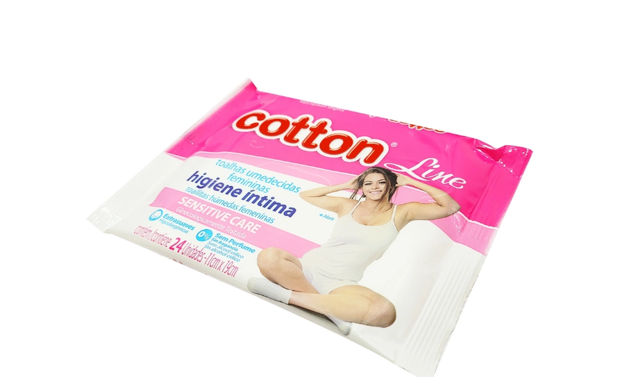 TOALHA UMEDECIDA COTTON LINE HIGIENE INTIMA 24 UN