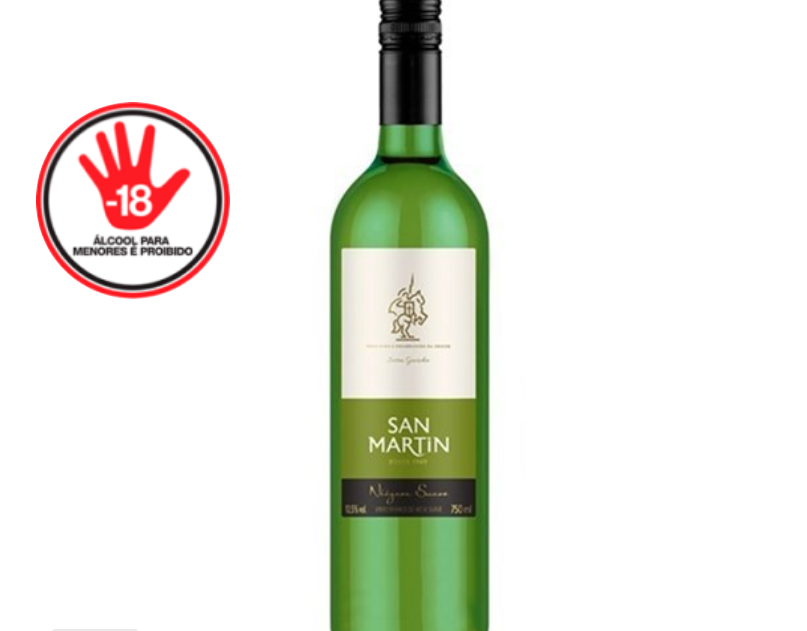 VINHO BRANCO SAN MARTIN NIAGARA SUAVE GARRAFA 750ML