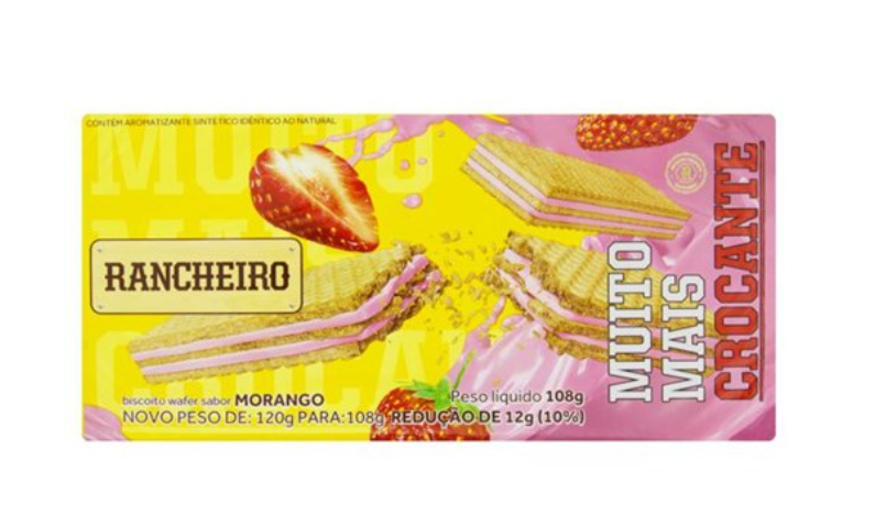 BISCOITO WAFER MORANGO RANCHEIRO 78G