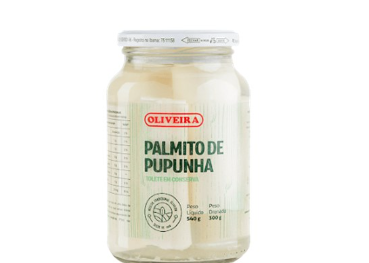 PALMITO PUPUNHA OLIVEIRA TOLETE 300G