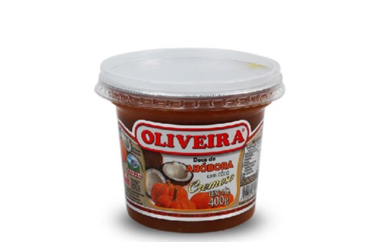 DOCE CREMOSO DE ABÓBORA COM COCO OLIVEIRA POTE 400G