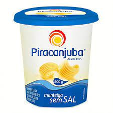 MANTEIGA PIRACANJUBA SEM SAL 500GR