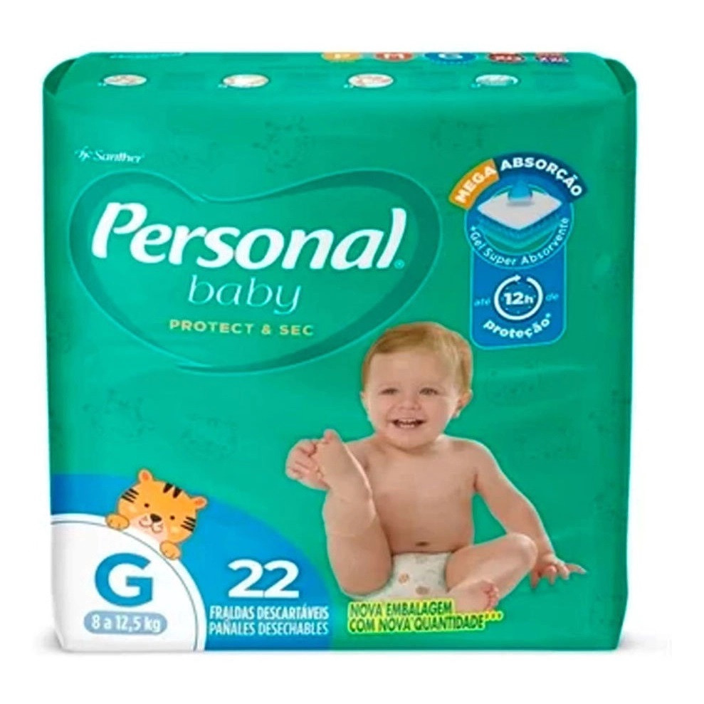 FRALDA PERSONAL BABY PROTECT G COM 22 UN