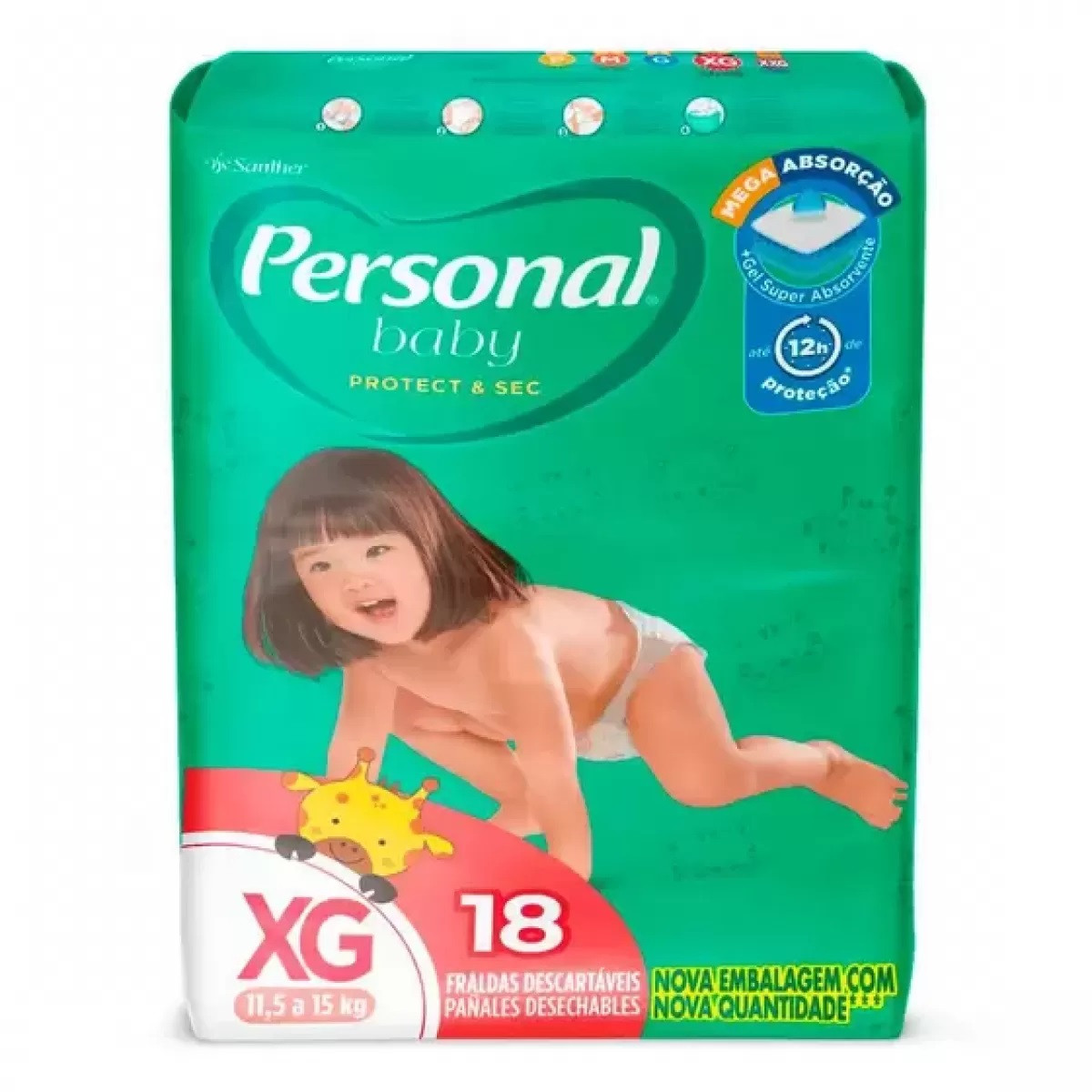 FRALDA PERSONAL BABY PROTECT XG COM 18 UN