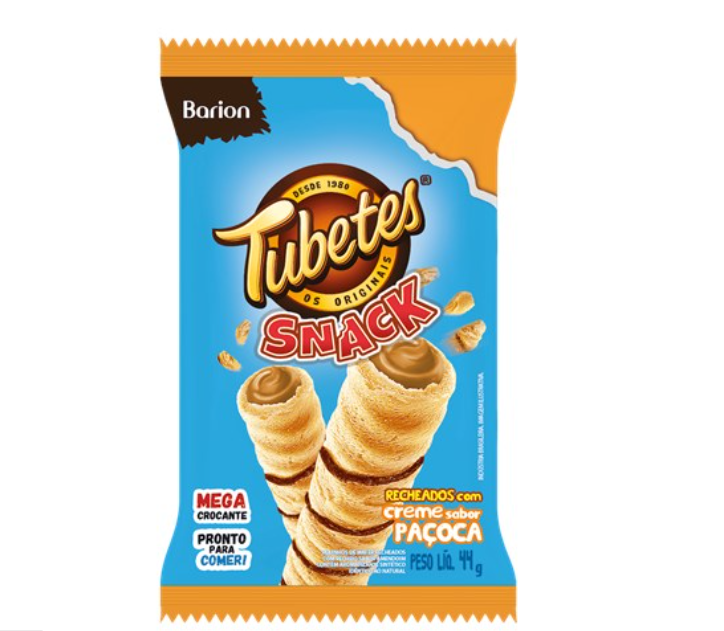 Rolinho Waffer Tubetes Snack Pacoca 44g