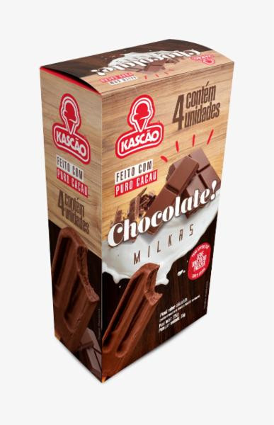 SORV.PICOLE.KASCAO CHOCOLATE C/4UN 220G