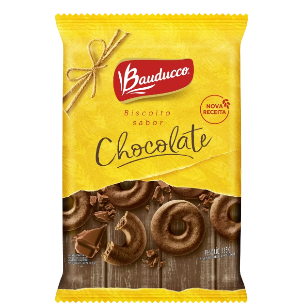 BISCOITO AMANTEIGADO CHOCOLATE BAUDUCCO 335