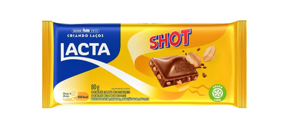 CHOCOLATE LACTA AO LEITE SHOT 80G