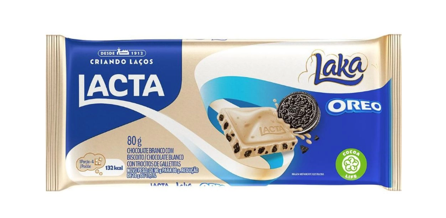 CHOCOLATE BRANCO LACTA LAKA OREO 80G