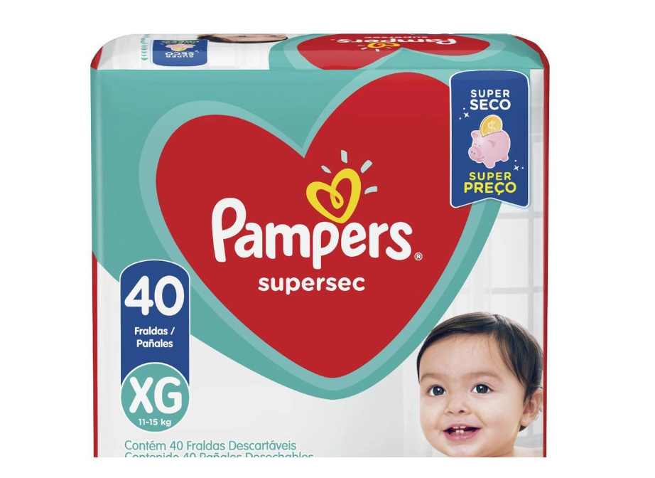 FRALDA PAMPERS SUPERSEC XG.C/40