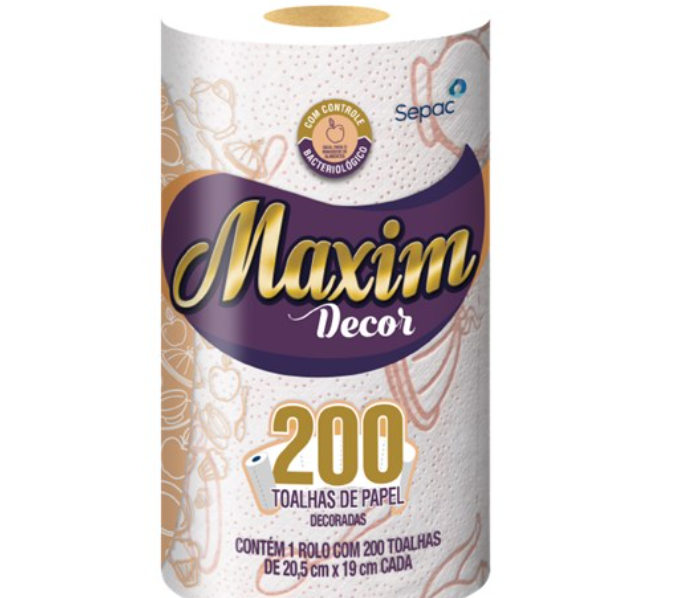 PAPEL TOALHA MAXIM 200FOLHAS COM 1