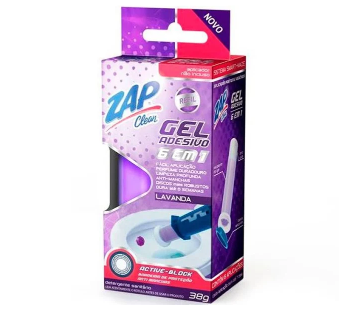 GEL ADESIVO ZAP C/6 LAVANDA REFIL