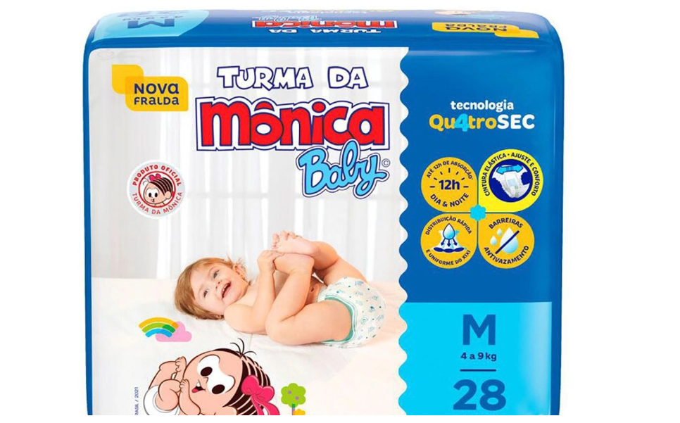 FRALDA TURMA DA MONICA TAM M 28UN