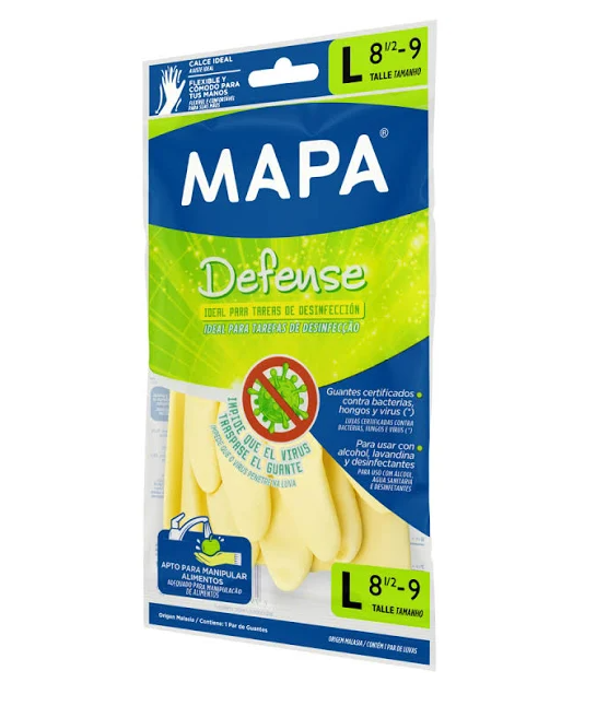 LUVA MAPA DEFENSE ANTI VIRUS AMARELA G