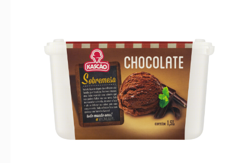 SORVETE CHOCOLATE KASCÃO SOBREMESA POTE 1,5L