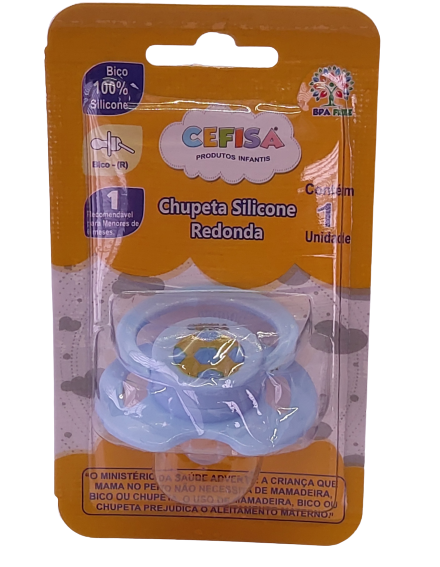 CHUPETA CEFISA SILICONE REDONDA AZUL N.1