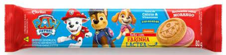 BISCOITO PAW PATROL RECHEADO MORANGO 80G