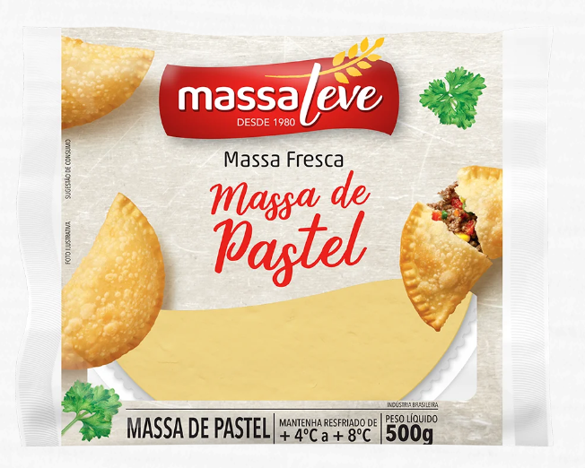 MASSA PARA PASTEL CUMBUCA MASSA LEVE 500G