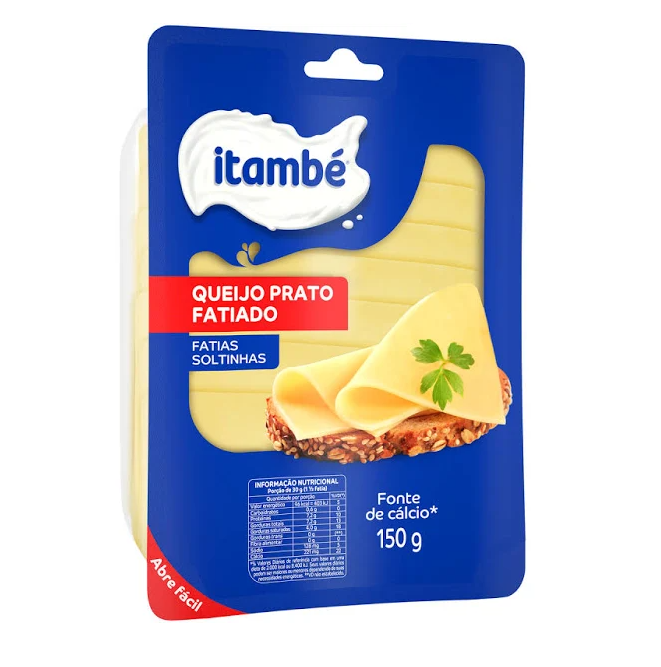 QUEIJO PRATO ITAMBE 150G BD FATIADO