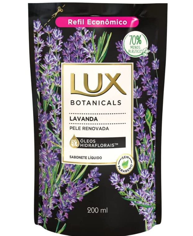 SABONETE LÍQUIDO REFIL 200ML LAVANDA, LUX