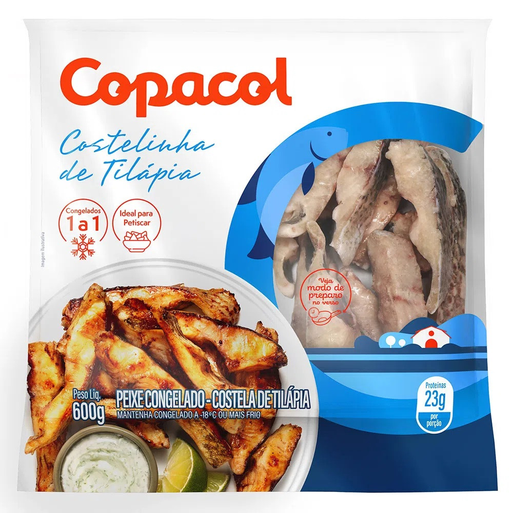 COSTELINHA DE TILAPIA COPACOL CONGELADA 600 G