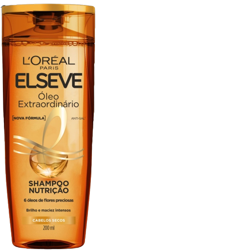 SHAMPOO ELSEVE ÓLEO EXTRAORDINÁRIO NUTRIÇÃO CABELOS SECOS 200 ML