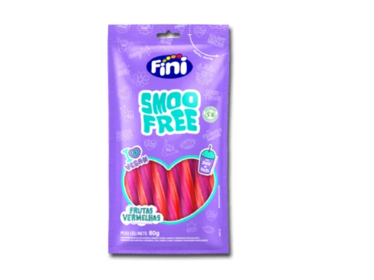 GOMA TUBES FRUTAS VERMELHAS SMOOFREE 80G - FINI