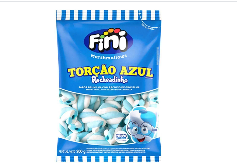 MARSHMALLOW FINI TORÇÃO AZUL 200G