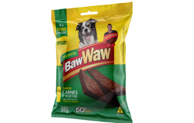 BIFINHO PARA CÃES BAW WAW CARNE E VEGETAIS 50G