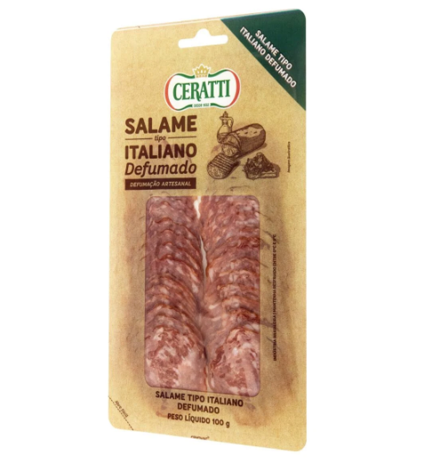 SALAME CERATTI  ITALIANO DEFUMADO FATIADO 100G