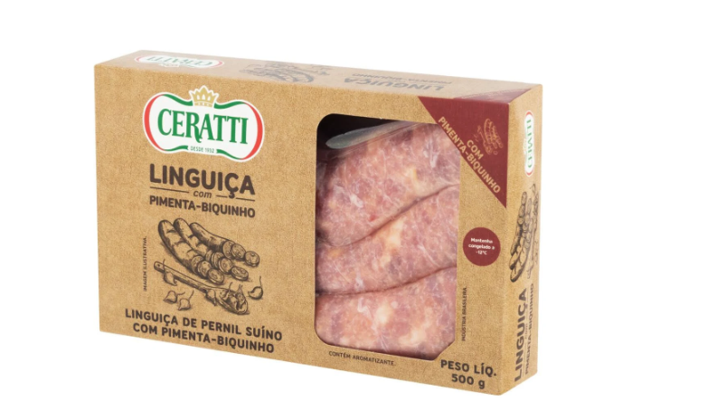 LINGUIÇA DE PERNIL SUÍNO COM PIMENTA-BIQUINHO
