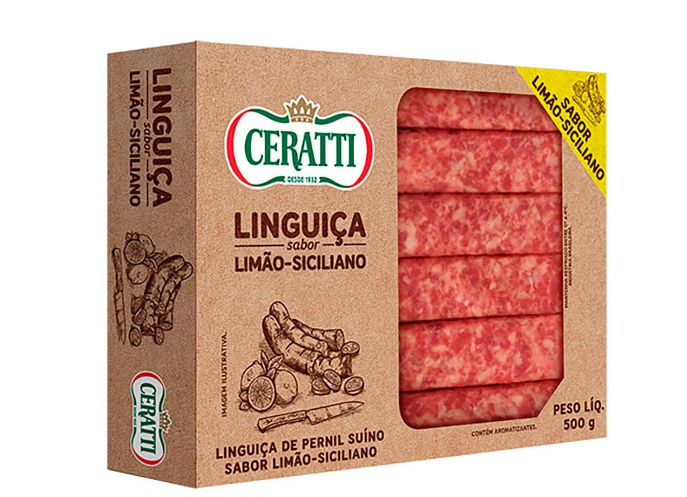 LINGUIÇA DE PERNIL SUÍNO LIMÃO SICILIANO 500G