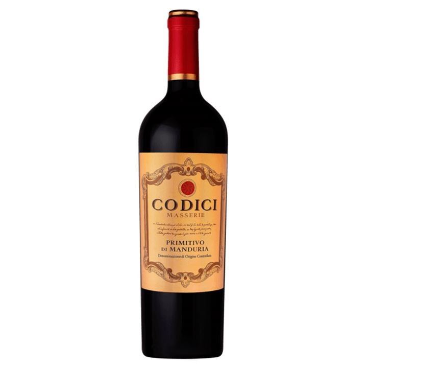 VINHO ITALIANO CODICI MASSERIE PRIMITIVO DI MANDURIA TINTO 750 ML