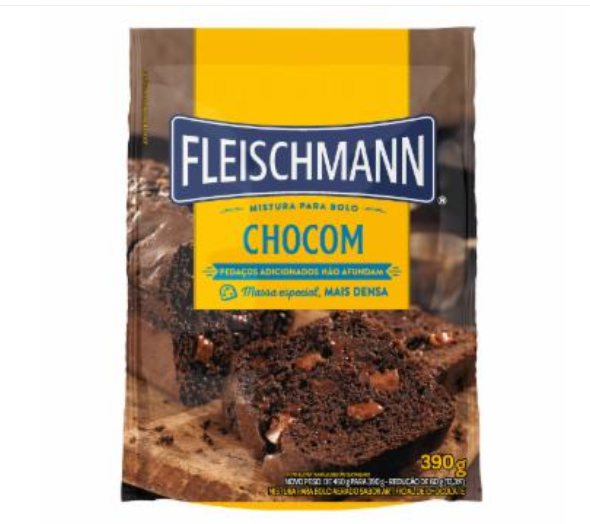 MISTURA BOLO FLEISCHMANN CHOCOM 390G