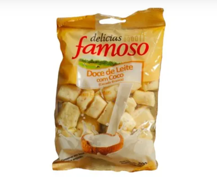 DOCE DE LEITE COM COCO (COCADA BRANCA) 200G - DELÍCIAS FAMOSO