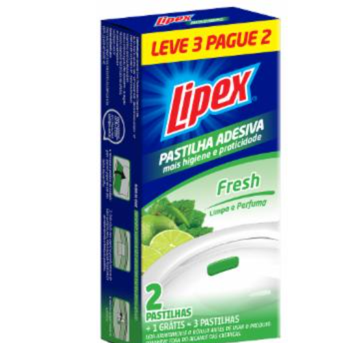 PASTILHA ADESIVA LIPEX FRESH COM 3