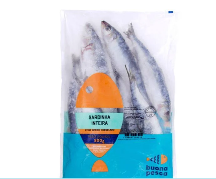 SARDINHA INTEIRA E CONGELADA BUONA PESCA - 500G