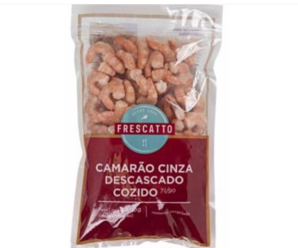 CAMARÃO CINZA DESCASATO FRESCATTO CONGELADO 400G