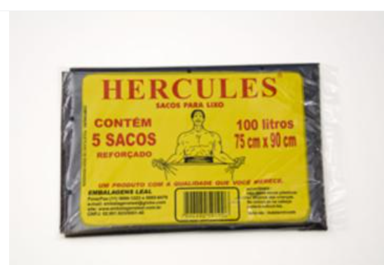 SACO PARA LIXO HERCULES 100L PRETO