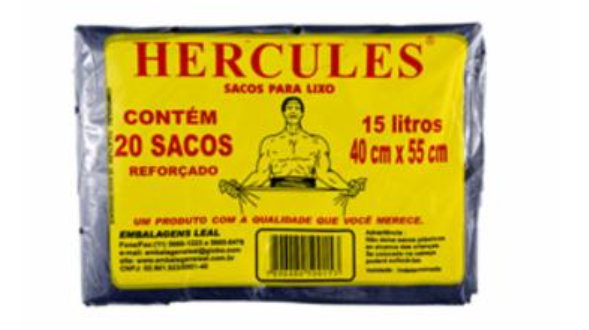 SACO PARA LIXO HERCULES 15LITROS