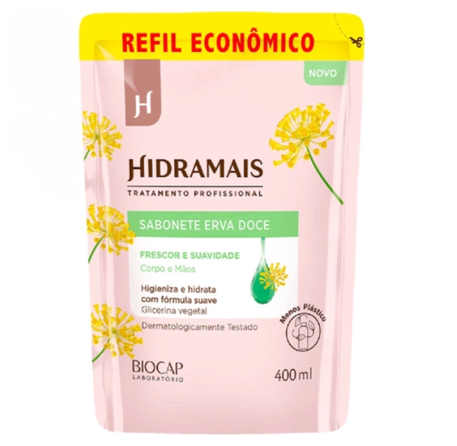 SABONETE LIQUIDO HIDRAMAIS REFIL 400ML ERVA DOCE