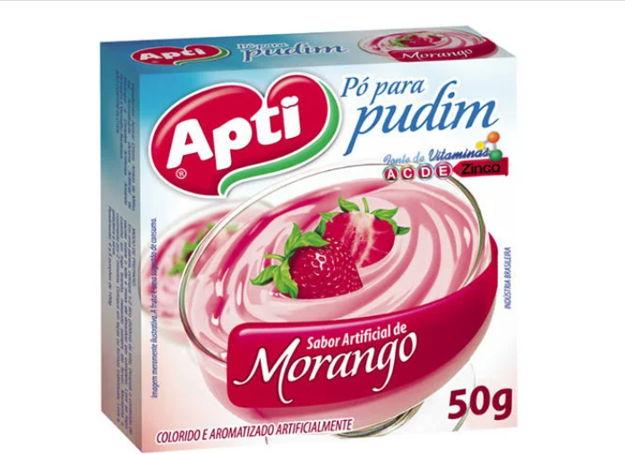 PUDIM APTI 50g MORANGO