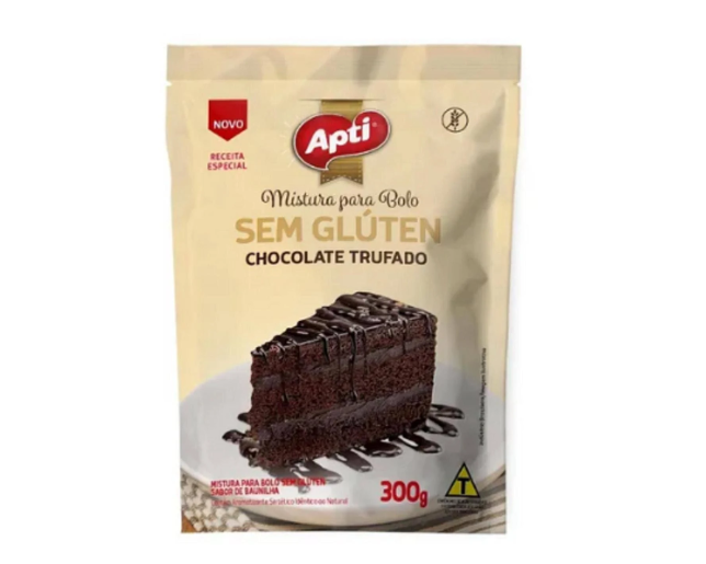 MISTURA PRONTA P/BOLO CHOCOLATE TRUFADO S/ GLUTEN APTI