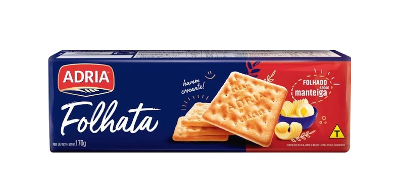 BISCOITO ADRIA CREAM CRACKER FOLHATA 170G